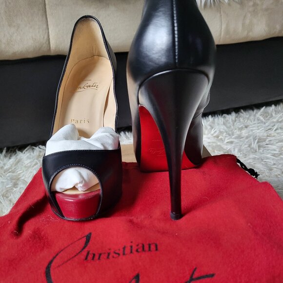 Christian Louboutin Very Prive 120 Calf/Kid Toe Size 35.5 - Picture 1 of 7